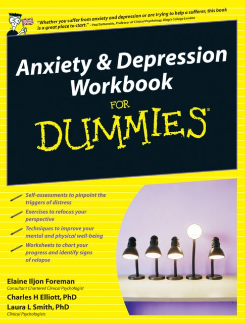 Book cover of: Anxiety and Depression Workbook For Dummies. By: Elaine Iljon Foreman