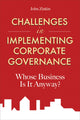 Book cover of: Challenges in Implementing Corporate Governance