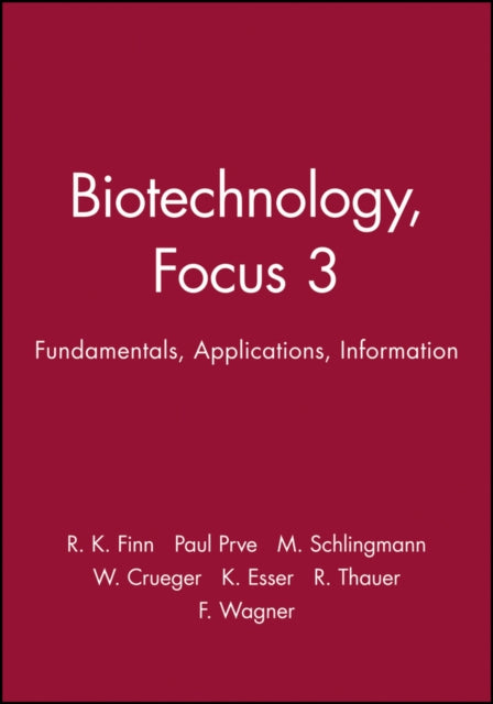 Book cover of: Biotechnology, Focus 3