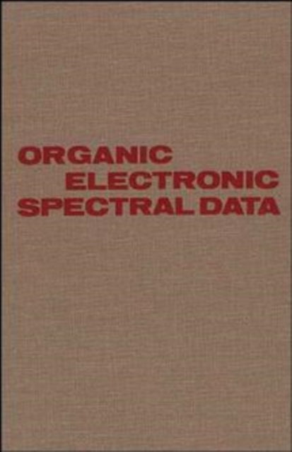 Book cover of: Organic Electronic Spectral Data, Volume 30, 1988