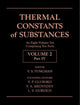 Book cover of: Thermal Constants of Substances, 8 Volume Set. By: V. S. Yungman