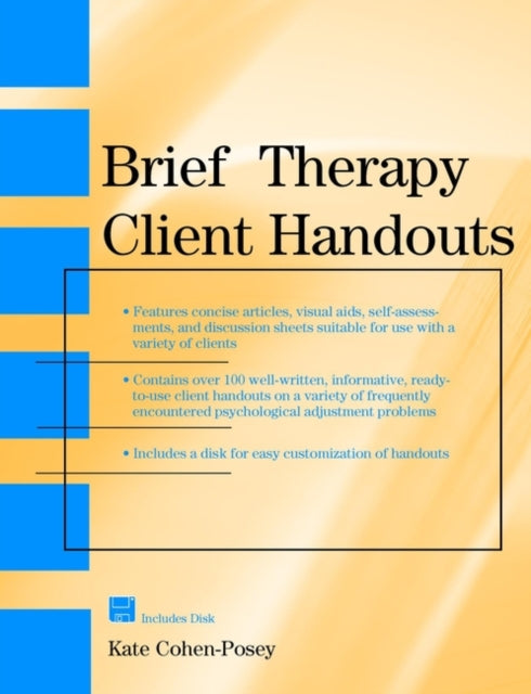 Book cover of: Brief Therapy Client Handouts. By: Kate Cohen-Posey
