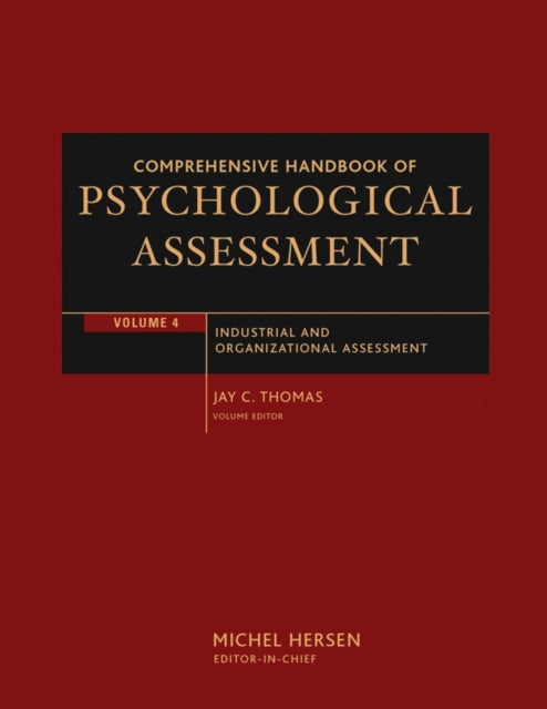 Book cover of: Comprehensive Handbook of Psychological Assessment, Volume 4