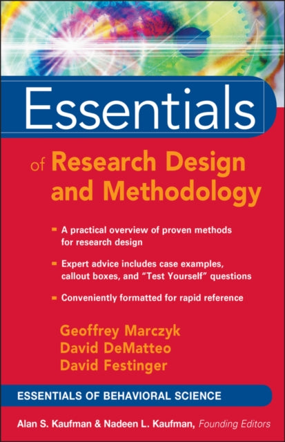Book cover of: Essentials of Research Design and Methodology. By: Geoffrey R. Marczyk