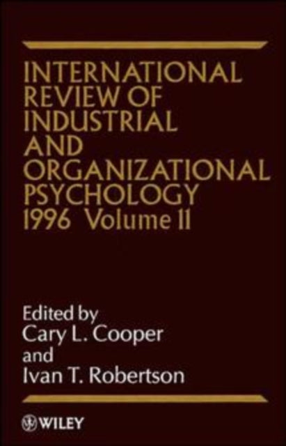 Book cover of: International Review of Industrial and Organizational Psychology 1996, Volume 11