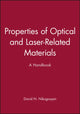 Book cover of: Properties of Optical and Laser-Related Materials. By: David N. Nikogosyan