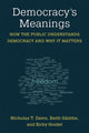 Book cover of: Democracy's Meanings. By: Nicholas T. Davis