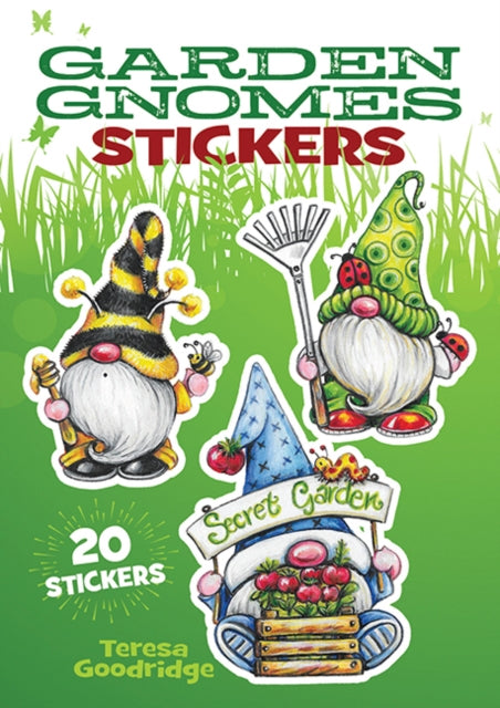 Book cover of: Garden Gnome Stickers. By: Teresa Goodridge