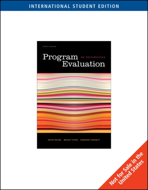 Book cover of: Program Evaluation. By: David Royse