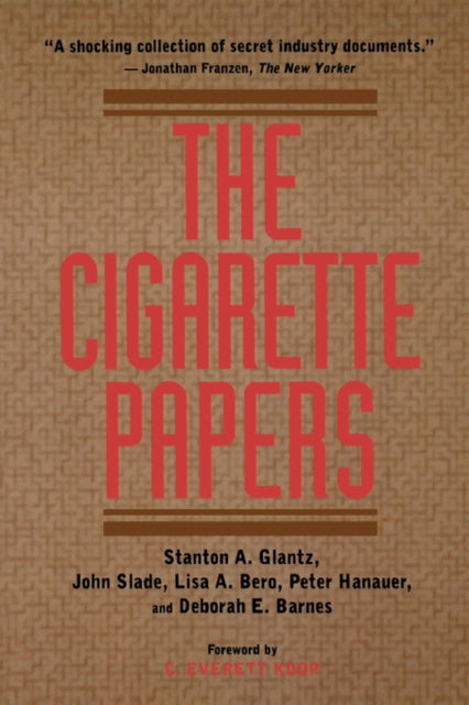 Book cover of: Cigarette Papers. By: Stanton A. Glantz