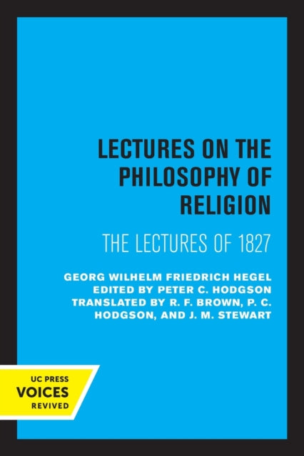 Book cover of: Lectures on the Philosophy of Religion. By: Georg Wilhelm Friedrich Hegel