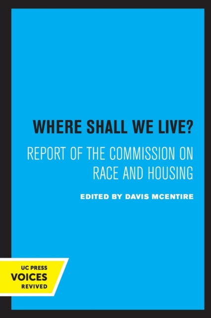 Book cover of: Where Shall We Live?. By: Davis McEntire