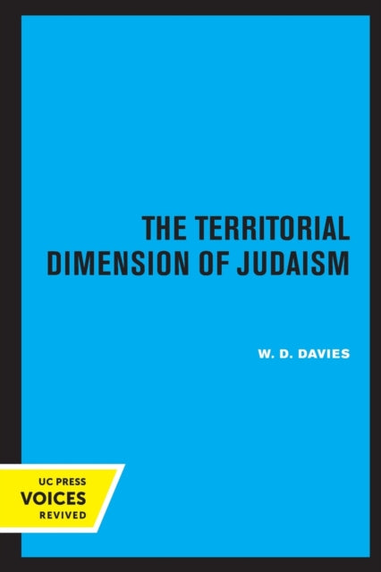 Book cover of: Territorial Dimension of Judaism. By: W. D. Davies
