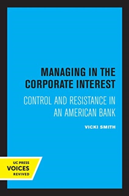 Book cover of: Managing in the Corporate Interest. By: Vicki Smith