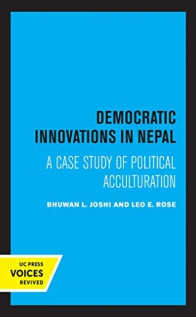 Book cover of: Democratic Innovations in Nepal. By: Bhuwan L. Joshi