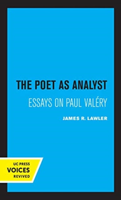 Book cover of: Poet as Analyst. By: Lawler, James R.