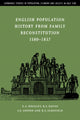 Book cover of: English Population History from Family Reconstitution 1580–1837. By: Edward Anthony Wrigley