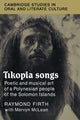 Book cover of: Tikopia Songs. By: Raymond William Firth