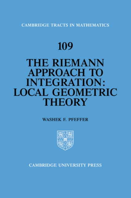 Book cover of: Riemann Approach to Integration. By: Washek F. Pfeffer