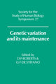 Book cover of: Genetic Variation and its Maintenance. By: Derek F. Roberts