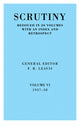 Book cover of: Scrutiny vol. 6 1937-38. By: F. R. Leavis