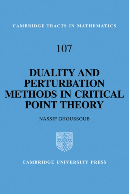 Book cover of: Duality and Perturbation Methods in Critical Point Theory. By: N. Ghoussoub