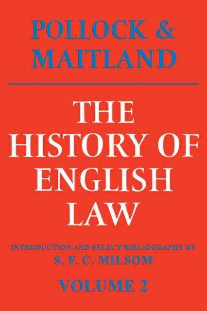 Book cover of: History of English Law: Volume 2