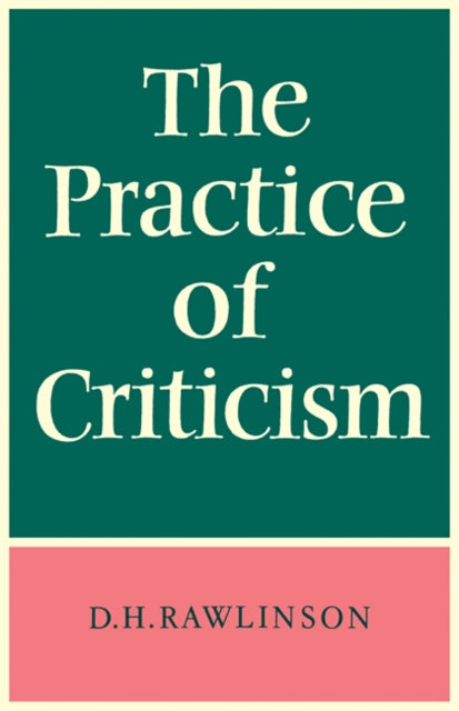 Book cover of: Practice of Criticism