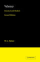 Book cover of: Valency. By: W. G. Palmer