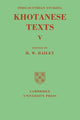 Book cover of: Indo-Scythian Studies: Being Khotanese Texts Volume V: Volume 5. By: H. W. Bailey