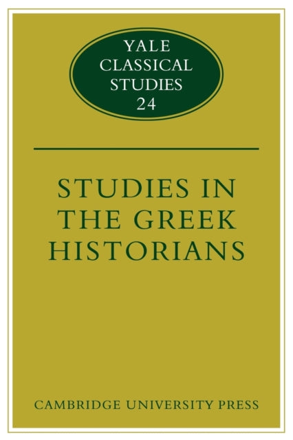 Book cover of: Studies in the Greek Historians. By: Adam Parry