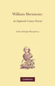 Book cover of: William Shenstone. By: A. R. Humphreys