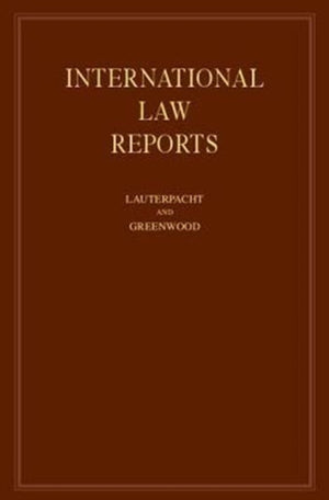 International Law Reports: Volume 140