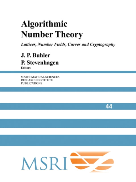 Book cover of: Algorithmic Number Theory. By: J. P. Buhler