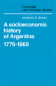 Book cover of: Socioeconomic History of Argentina, 1776-1860