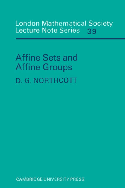Book cover of: Affine Sets and Affine Groups