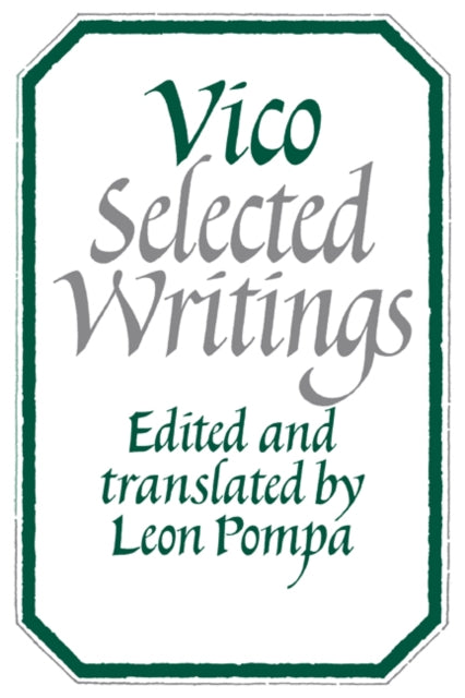 Book cover of: Vico. By: Giambattista Vico