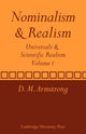 Book cover of: Nominalism and Realism: Volume 1. By: D. M. Armstrong