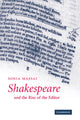 Book cover of: Shakespeare and the Rise of the Editor. By: Sonia Massai