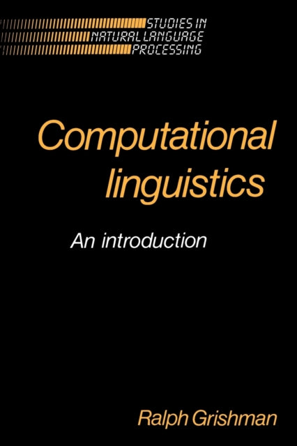 Book cover of: Computational Linguistics
