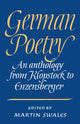 Book cover of: German Poetry. By: Martin Swales