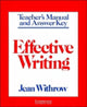 Book cover of: Effective Writing Teacher's manual