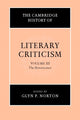 Book cover of: Cambridge History of Literary Criticism: Volume 3, The Renaissance. By: Glyn P. Norton