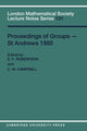 Book cover of: Proceedings of Groups - St. Andrews 1985