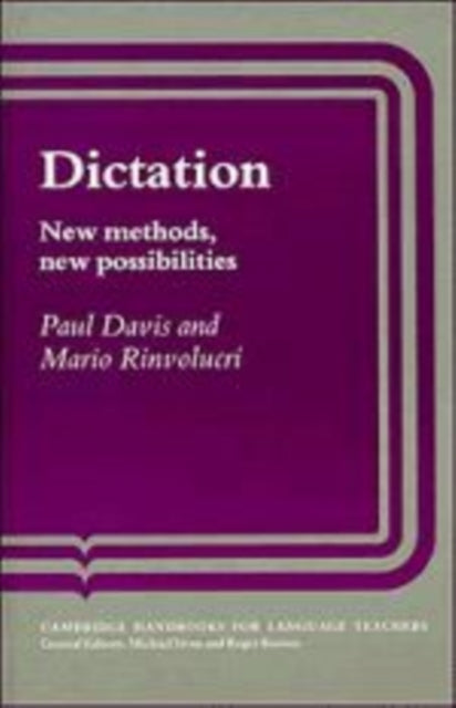 Book cover of: Dictation. By: Paul Davis