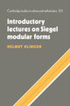 Book cover of: Introductory Lectures on Siegel Modular Forms