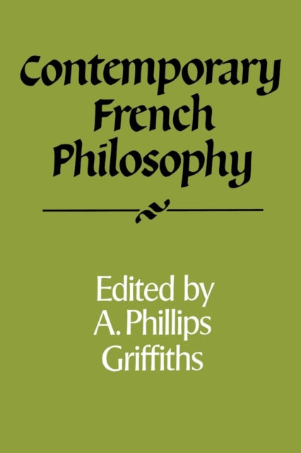 Book cover of: Contemporary French Philosophy