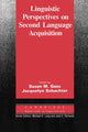 Book cover of: Linguistic Perspectives on Second Language Acquisition