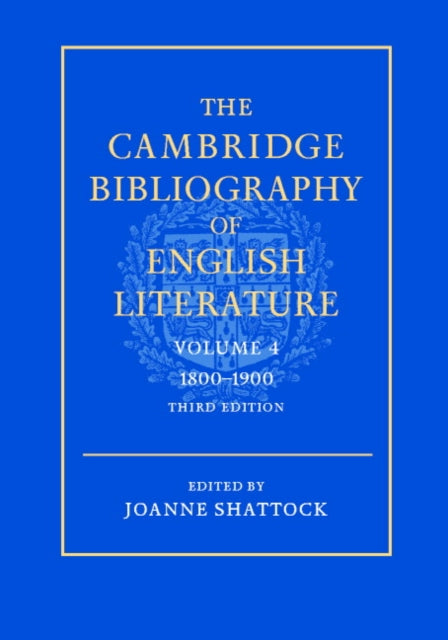 Book cover of: Cambridge Bibliography of English Literature: Volume 4, 1800–1900