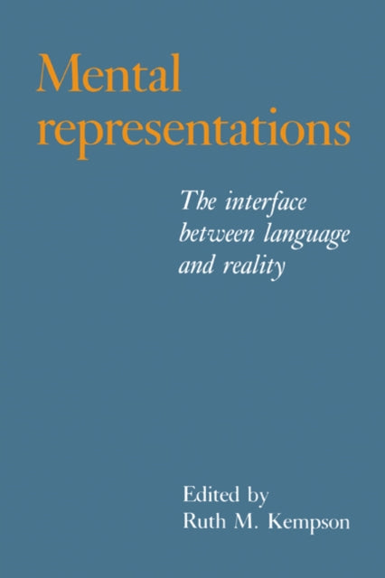 Book cover of: Mental Representations. By: Ruth M. Kempson
